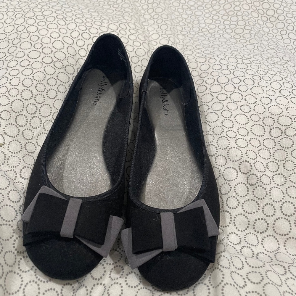 Kelly & Katie suede bow tie flats